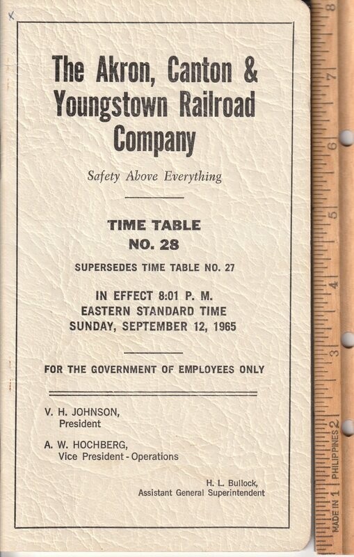 Akron, Canton & Youngstown Railroad 1965