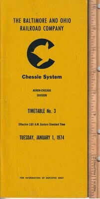 Chessie System Akron-Chicago Division 1974