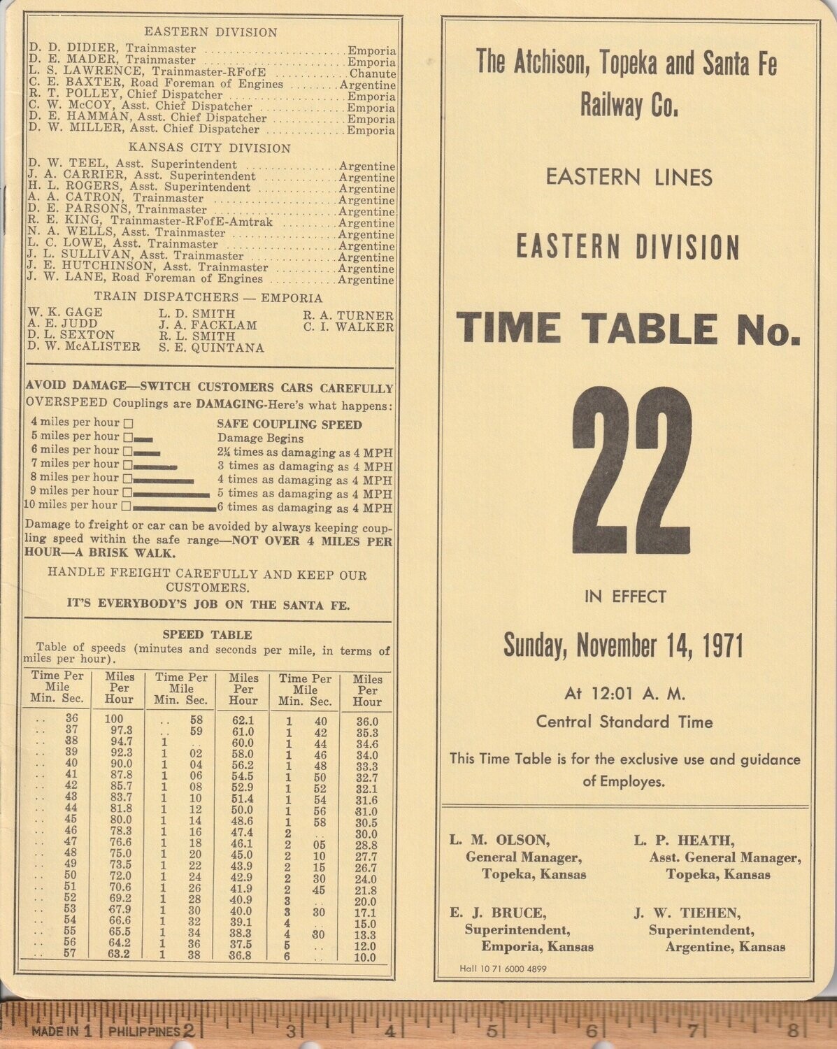 Santa Fe Eastern Division 1971