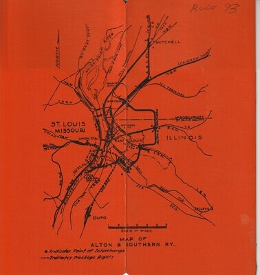 Alton & Southern Railway Map 1976