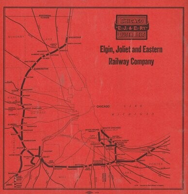 Elgin, Joliet & Eastern Railway map 1972