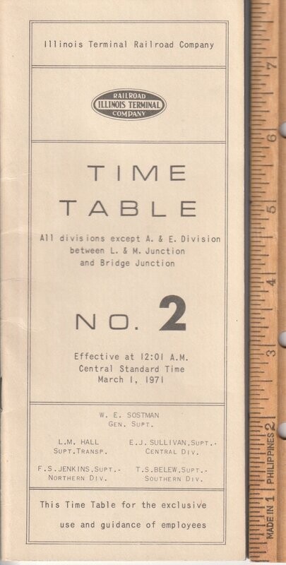 Illinois Terminal Railroad 1971