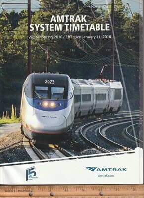 Amtrak System Timetable 2016