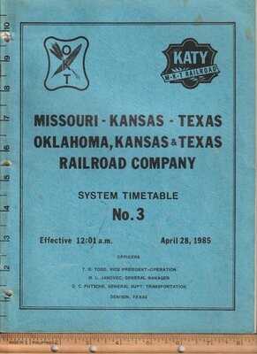 Missouri-Kansas-Texas / Oklahoma, Kansas & Texas Railroad 1985