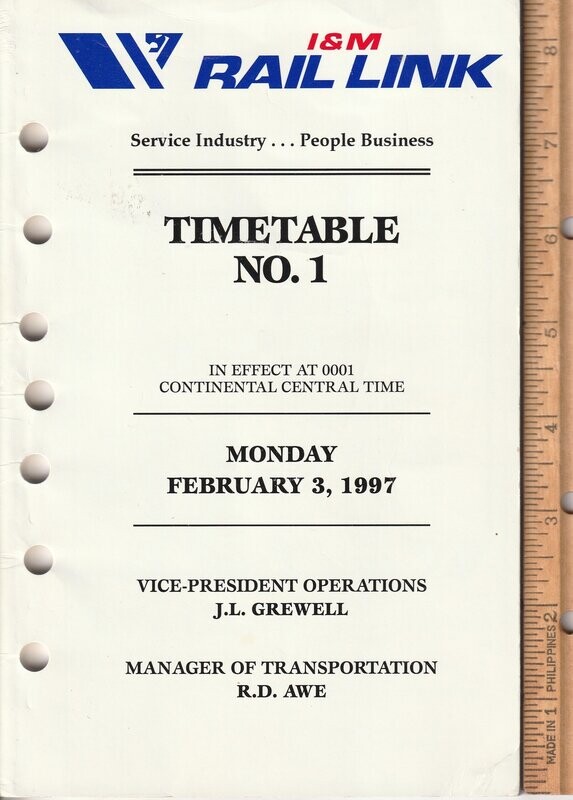 I&M Rail Link 1997