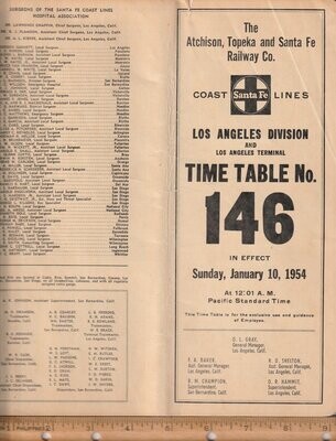 Santa Fe Los Angeles Division 1954