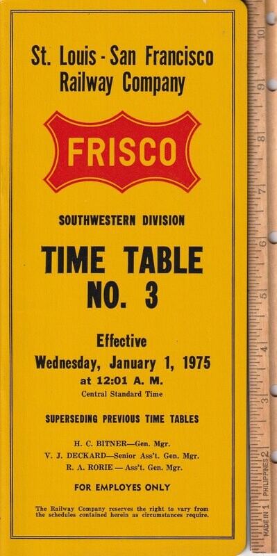 St. Louis-San Francisco Southwestern Division 1975