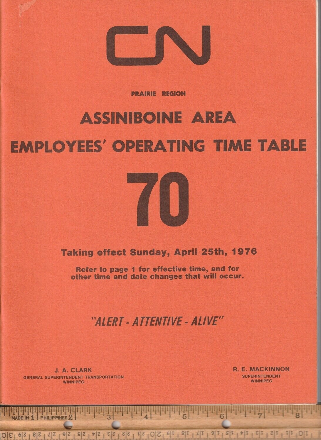 Canadian National Assiniboine Area 1976
