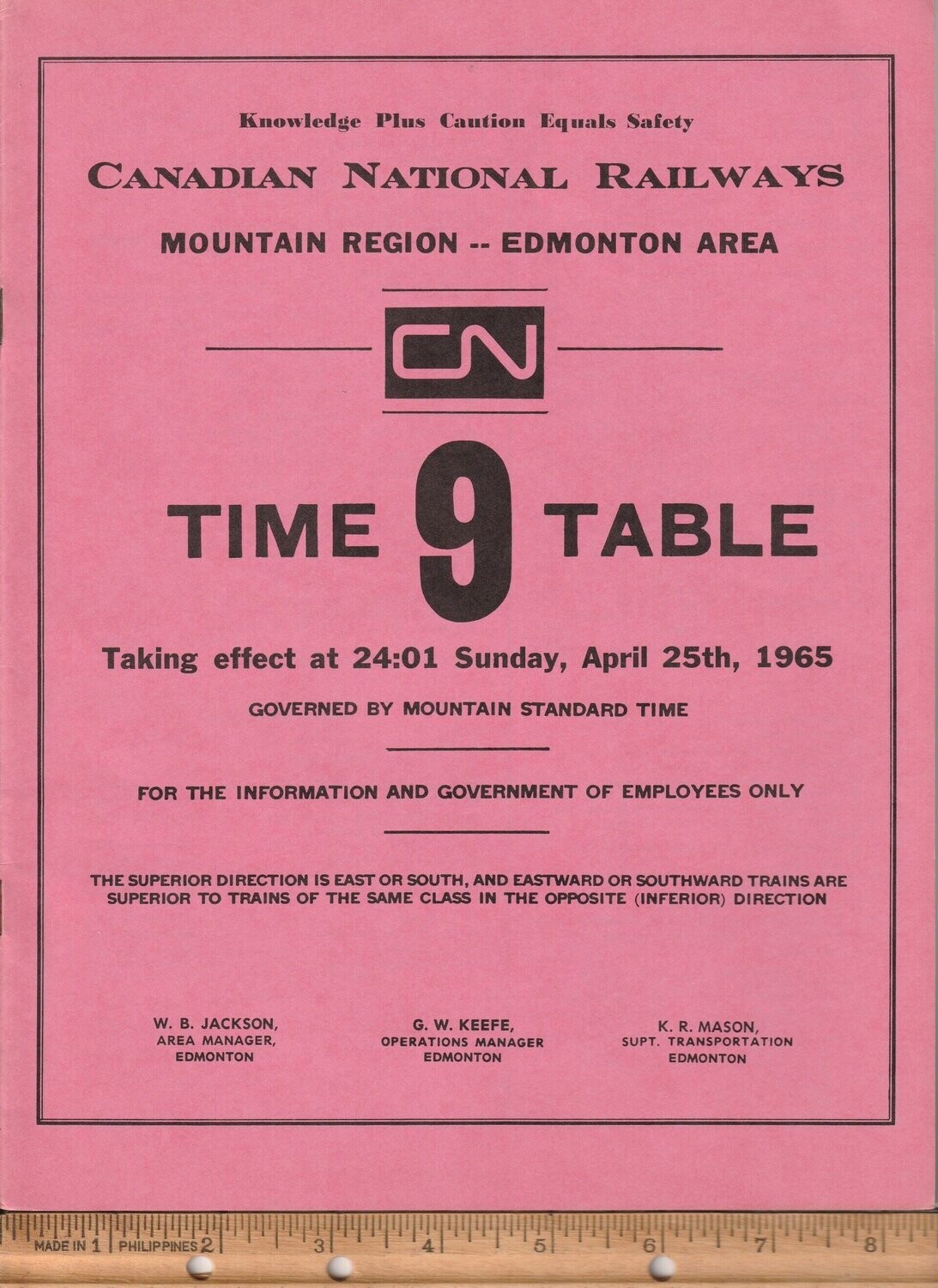 Canadian National Edmonton Area 1965