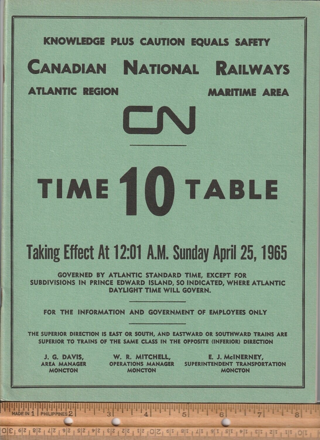 Canadian National Maritime Area 1965