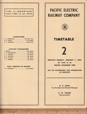 Pacific Electric Railway 1963