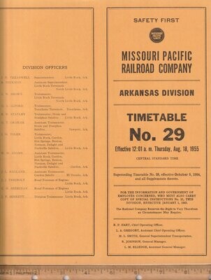 Missouri Pacific Arkansas Division 1955