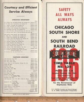 Chicago, South Shore and South Bend Railroad 1961