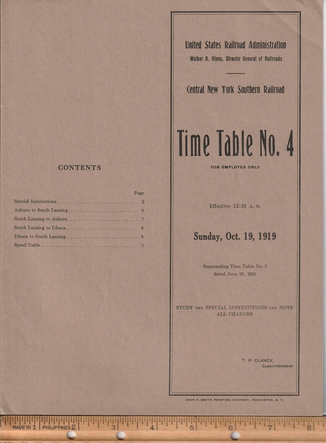 Central New York Southern Railroad 1919