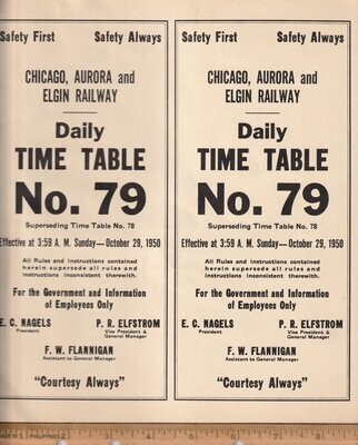 Chicago, Aurora and Elgin Railway 1950