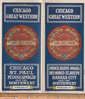 Chicago Great Western public timetable 1917