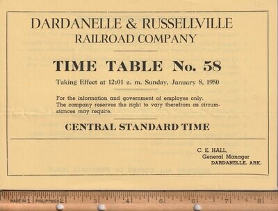 Dardanelle & Russelleville Railroad 1950