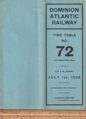Dominion Atlantic Railway 1928