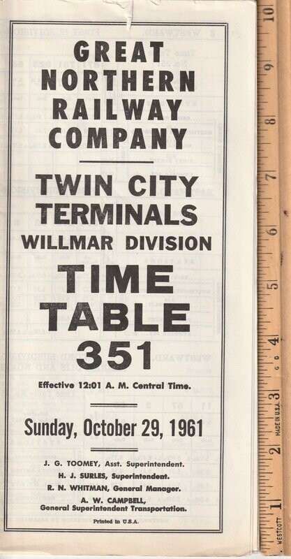 Great Northern Twin City Terminals 1961