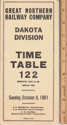 Great Northern Dakota Division 1961