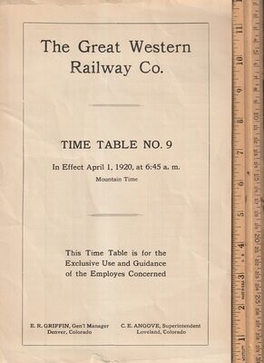 Great Western Railway 1920