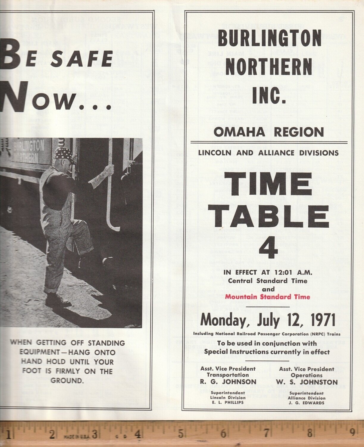 Burlington Northern Omaha Region 1971