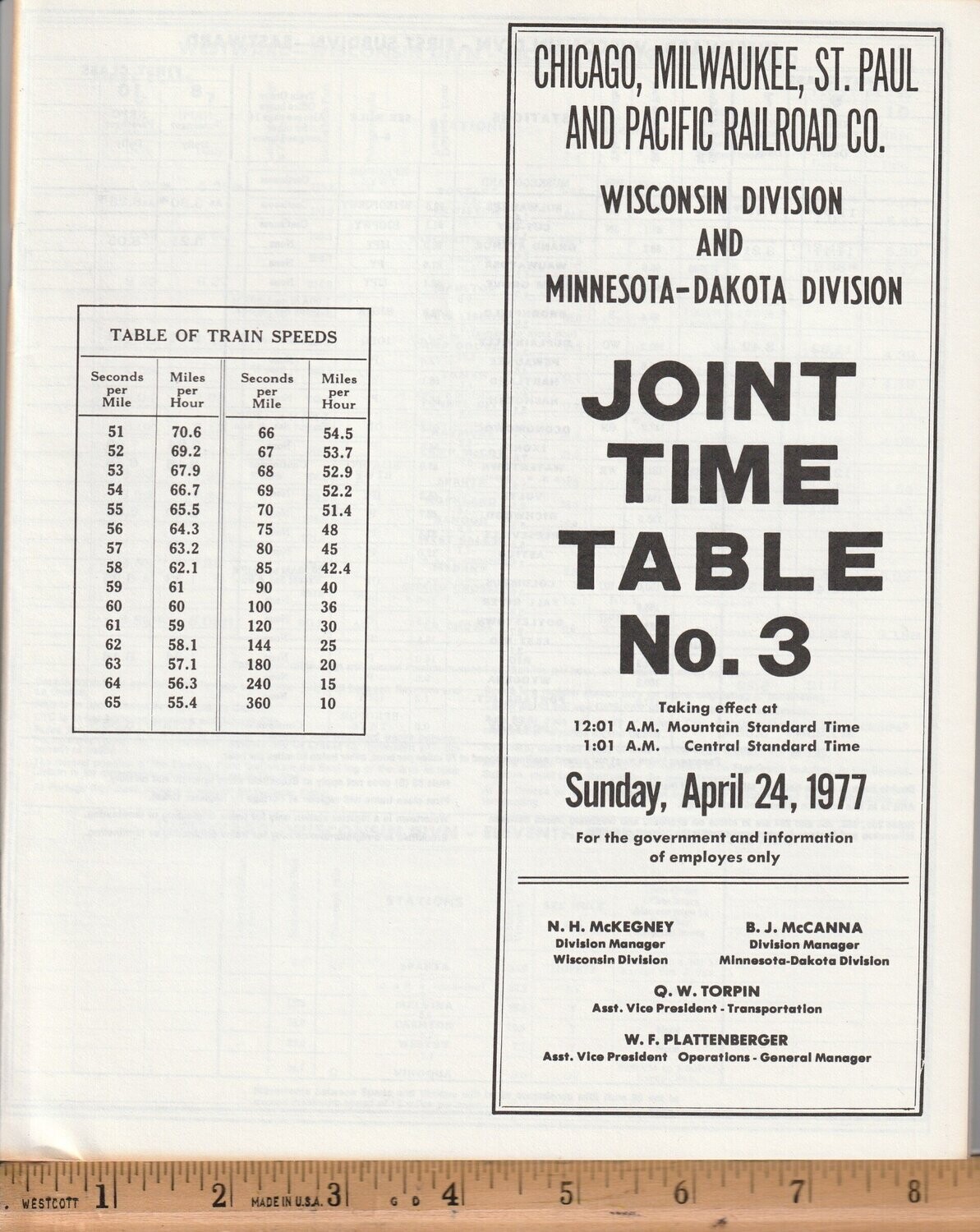 Milwaukee Road Wisconsin and Minnesota-Dakota Divisions 1977
