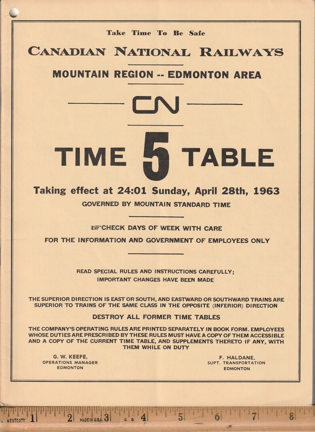 Canadian National Edmonton Area 1963