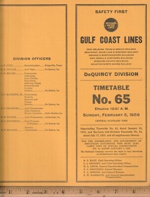 Gulf Coast Lines DeQuincy Division 1956