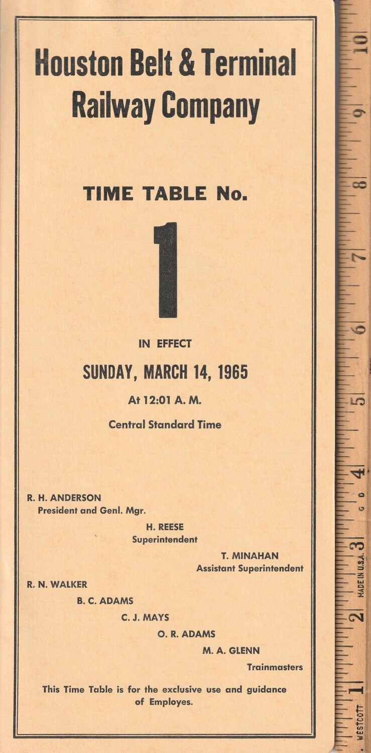 Houston Belt & Terminal Railway 1965