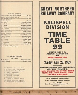 Great Northern Kalispell Division 1963