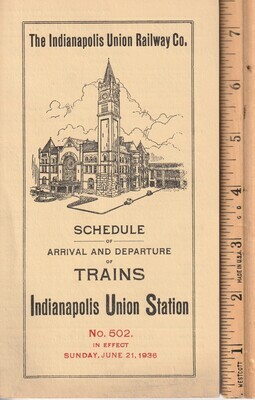Indianapolis Union Railway 1936