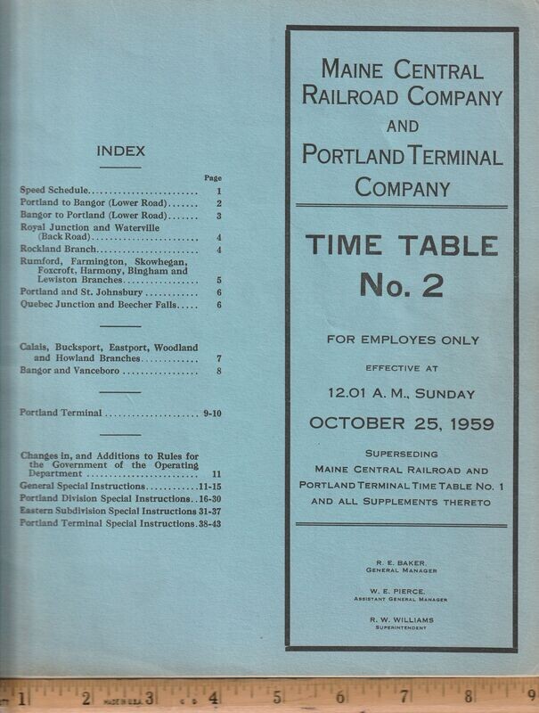 Maine Central Railroad and Portland Terminal Company 1959