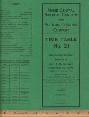 Maine Central Railroad and Portland Terminal Company 1972
