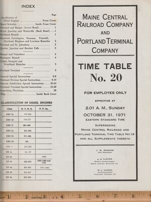 Maine Central Railroad and Portland Terminal Company 1971