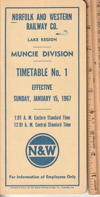Norfolk & Western Muncie Division 1967