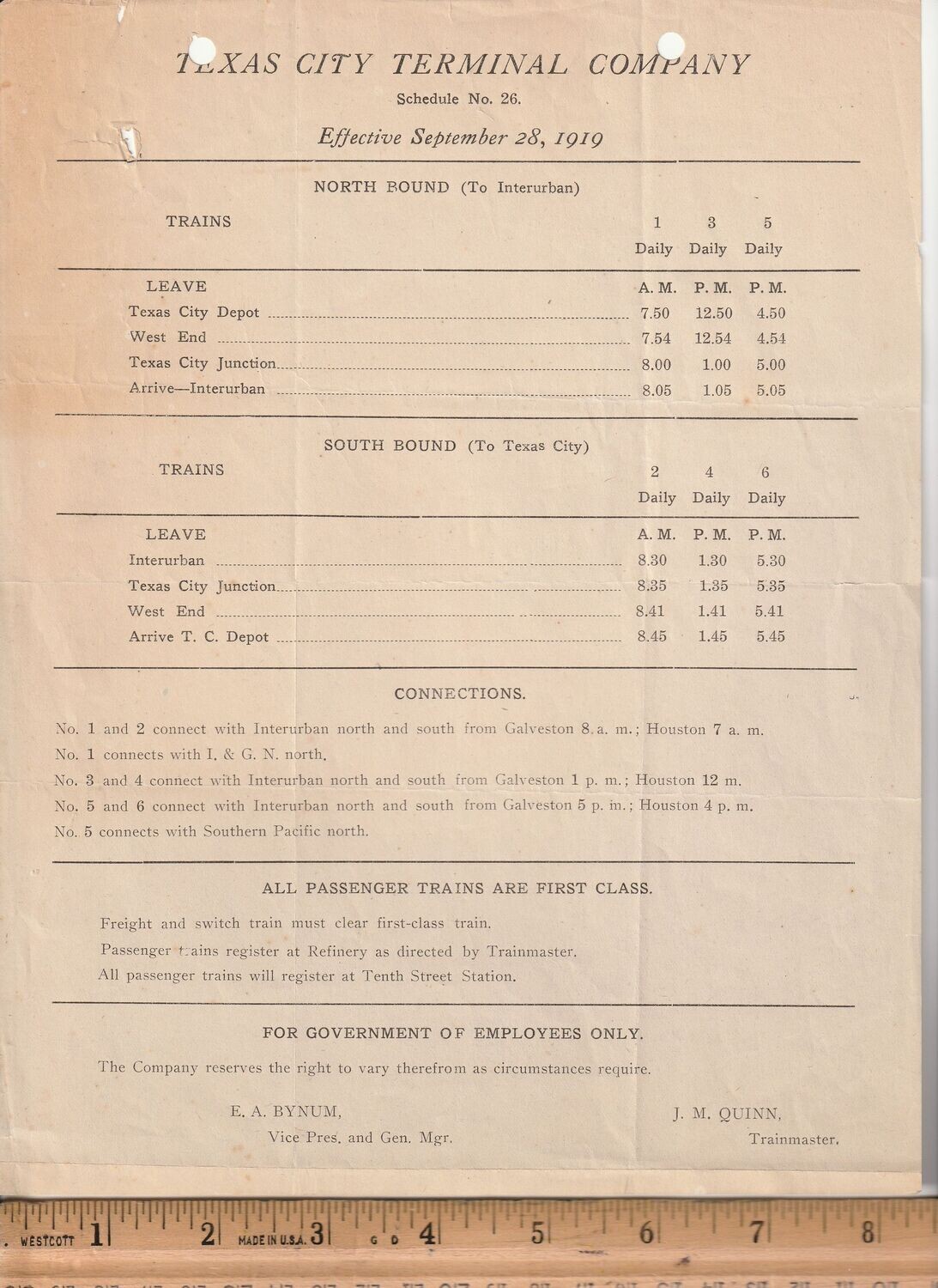 Texas City Terminal Company 1919