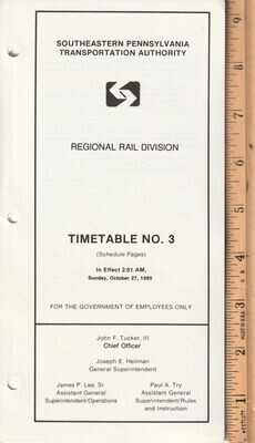 SEPTA Regional Rail Division 1985