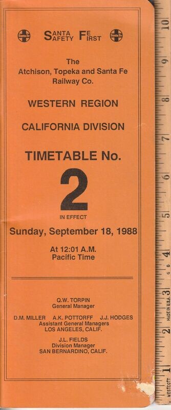 Santa Fe California Division 1988