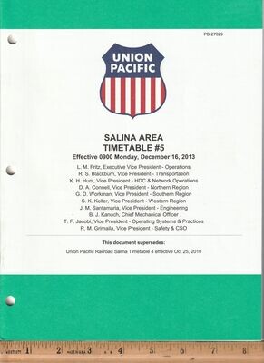 Union Pacific Salina Area 2013