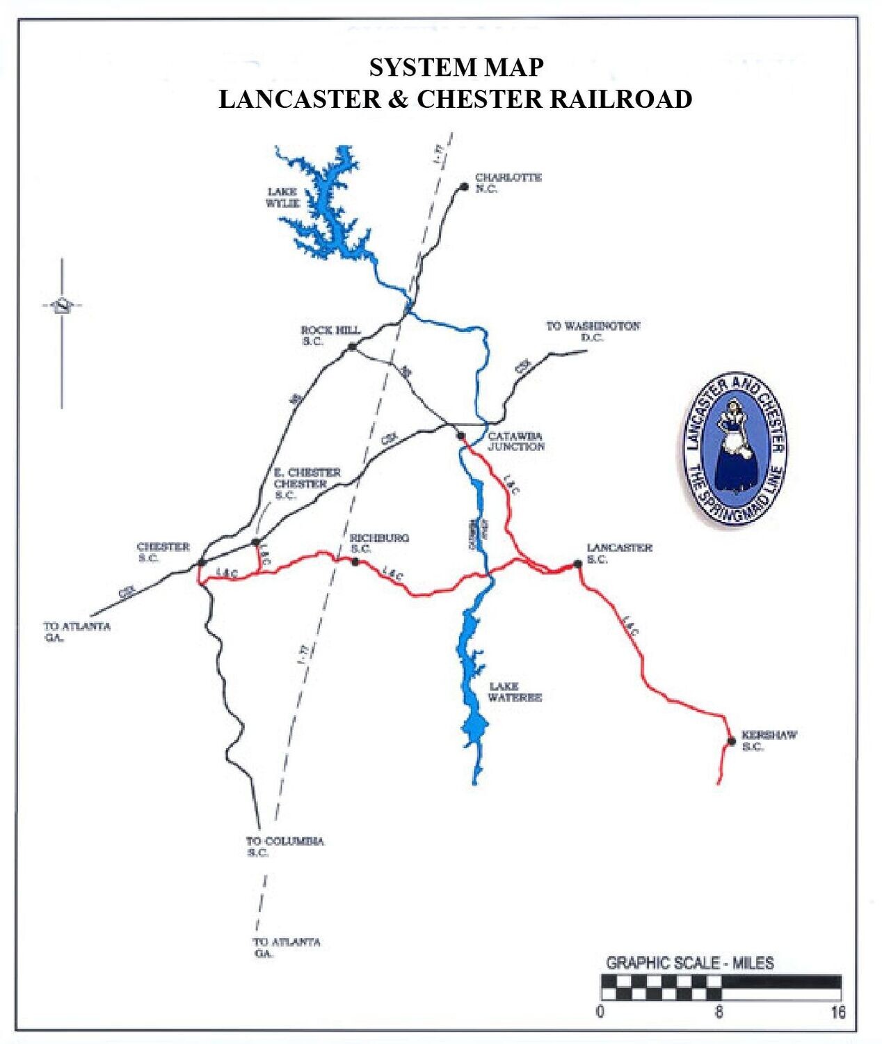 Lancaster & Chester Railroad map 2023