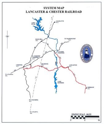 Lancaster & Chester Railroad map 2023
