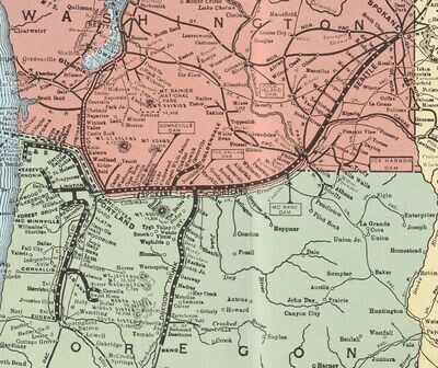 Spokane, Portland and Seattle Railway map