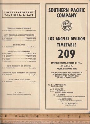Southern Pacific Los Angeles Division 1956