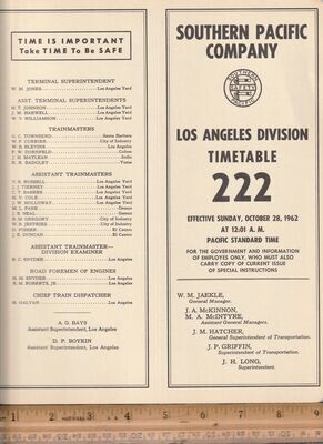 Southern Pacific Los Angeles Division 1962