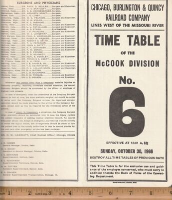 Chicago, Burlington & Quincy McCook Division 1966