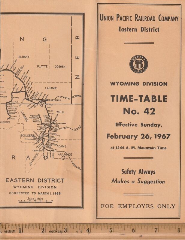 Union Pacific Wyoming Division 1967