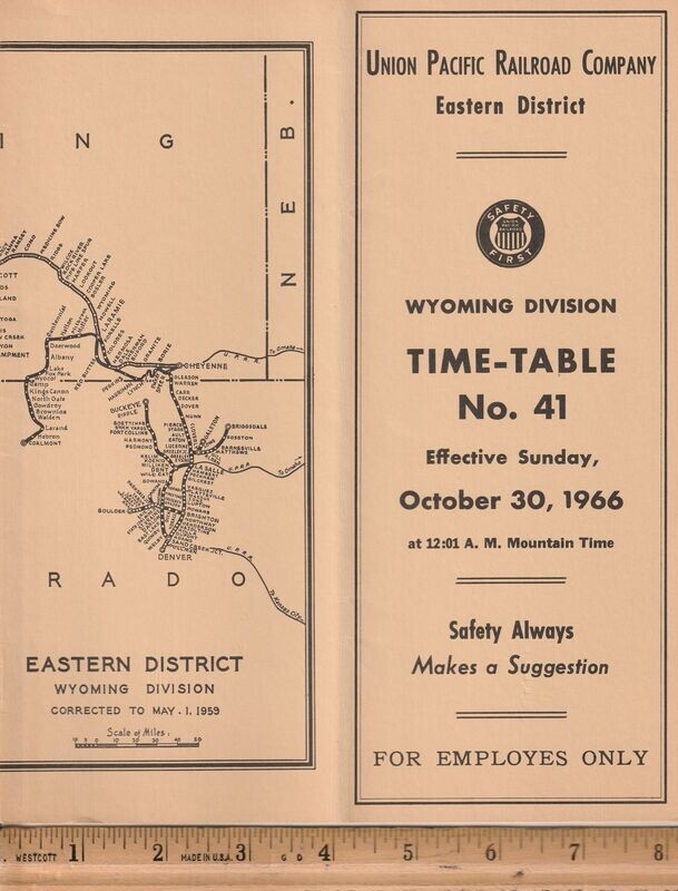 Union Pacific Wyoming Division 1966