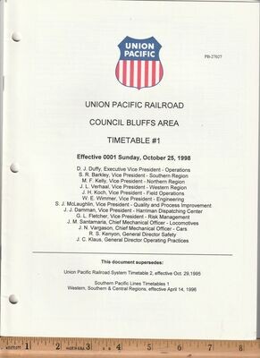 Union Pacific Council Bluffs Area 1998