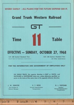 Grand Trunk Western Railroad 1968